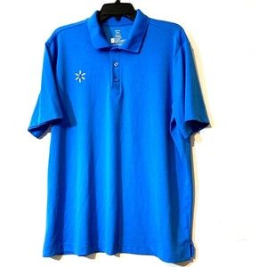 Walmart Employee Uniform Polo Shirt Men’s Large Blue Short Sleeve Work Wear